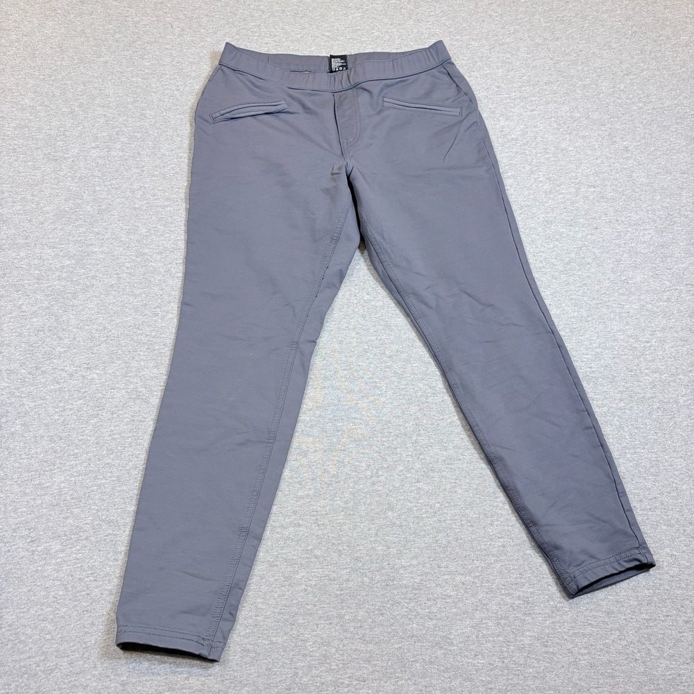 Hue Women's Medium Everyday Stretch Dress Trouser Pants Hiking Gray
